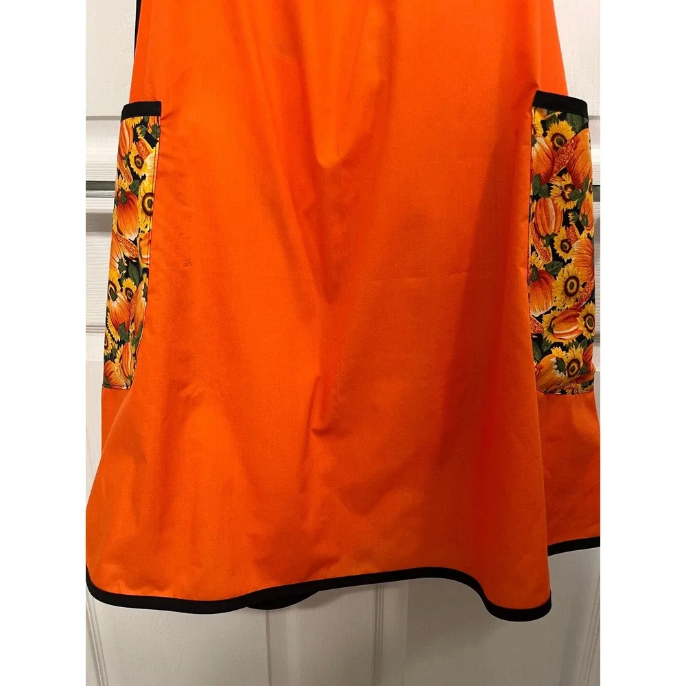 CrissCross Apron Fall Halloween: Cottagecore Pumpkin Apron Sizes L-XXL Crossback
